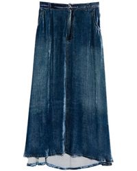 Pierre Louis Mascia - Kandox Velvet-Effect Panelled Midi Skirt - Lyst