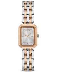 ARMANI EXCHANGE - Rectangular-Shape 27Mm Watch - Lyst