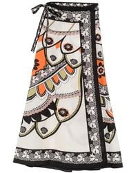 La DoubleJ - Graphic-Print Wrap Skirt - Lyst