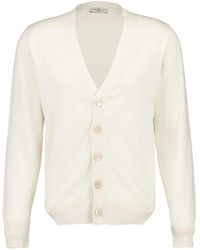 Piacenza Cashmere - Buttoned V-Neck Cardigan - Lyst