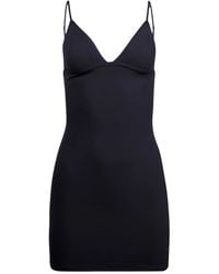 Fleur du Mal - Silk-Blend Stretch V-Neck Slip Dress - Lyst