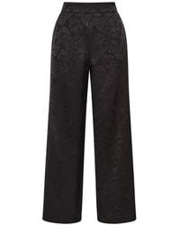 Maliparmi - Damask-Jacquard Flared Trousers - Lyst
