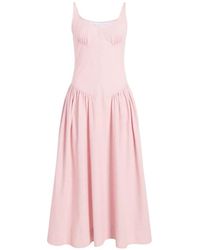 Proenza Schouler - Solira Seersucker Midi Dress - Lyst