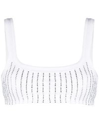 The Attico - Crystal-Embellished Bra Top - Lyst