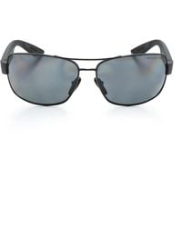 Prada - Rectangle-Frame Logo-Print Sunglasses - Lyst