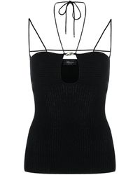 Blumarine - Cut-out Ribbed Knit Top - Lyst