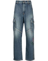 Alessandra Rich - Rhinestone-embellished Jeans - Lyst