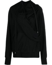 Undercover - Draped Cotton-Blend Hoodie - Lyst