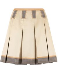 Moschino - Contrasting-Trim Pleated Short Skirt - Lyst