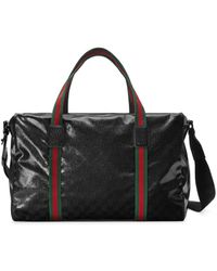 Gucci - Large Web-trimmed Duffle Bag - Lyst