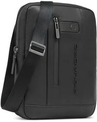 Piquadro - Sacoche En Cuir À Poche Zippée - Lyst