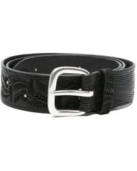 Orciani - Floral Leather Belt - Lyst