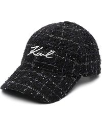 Karl Lagerfeld - K/signature Bouclé Baseball Cap - Lyst