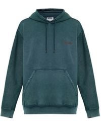 Moschino - Logo-Embroidered Drawstring Hoodie - Lyst