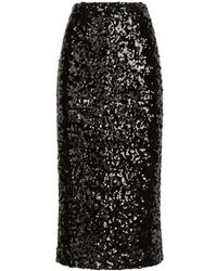 Dolce & Gabbana - Wadenlanges Kleid mit Pailletten - Lyst