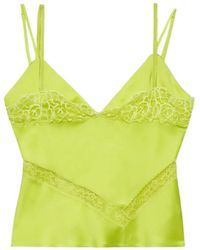 MSGM - Lace V-Neck Tank Top - Lyst