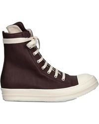 Rick Owens - Lace-Up Zip Sneakers - Lyst