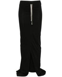 Rick Owens - Soft Edfu Drawstring Maxi Skirt - Lyst