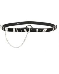 Patrizia Pepe - Zebra-Print Chain-Detail Belt - Lyst