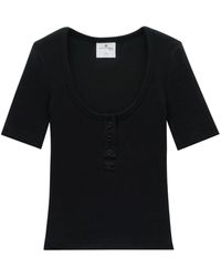 Courreges - Holistic Snaps Ribbed-knit Top - Lyst