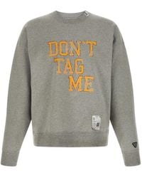 Maison Mihara Yasuhiro - Don'T Tag Me Gauze Logo-Patch Sweatshirt - Lyst
