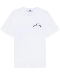 MSGM - Short-Sleeve T-Shirt - Lyst