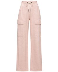 Moncler - Linen & Cotton Blend Trousers - Lyst