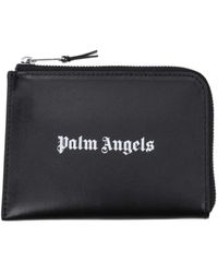 Palm Angels - Logo-Print Leather Cardholder - Lyst