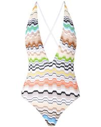 Missoni - Chevron-Pattern Swimsuit - Lyst