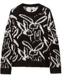 MSGM - Sweat À Imprimé Graphique - Lyst