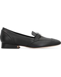 Alberta Ferretti - Metal-Logo Loafers - Lyst