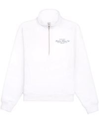 Sporty & Rich - Logo-Print Half-Zip Sweatshirt - Lyst