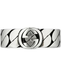 Gucci - Sterling Interlocking G Ring - Lyst