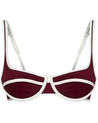 MC2 Saint Barth - Contrast-Trim Bikini Top - Lyst
