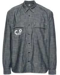 C.P. Company - Logo Denim Shirt - Lyst