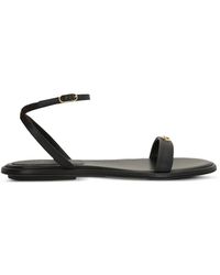 Sergio Rossi - Surge Leather Flat Sandals - Lyst