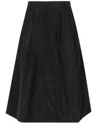 Aspesi - Pleated A-Line Midi Skirt - Lyst