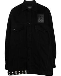 Raf Simons - Fringe-Detail Denim Jacket - Lyst