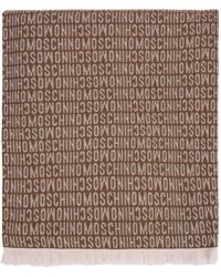 Moschino - Logo-Print Fringed Scarf - Lyst