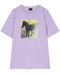 PS by Paul Smith - Zebra Square-print Organic-cotton T-shirt - Lyst