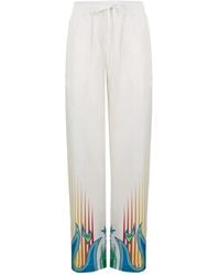 CASABLANCA - Twill Print Trousers - Lyst