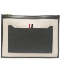 Thom Browne - Two-tone Canvas Document Holder - Lyst