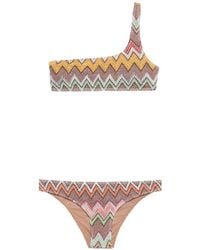 Missoni - Bikini Asymétrique À Motif Zigzag - Lyst