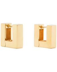 Tom Wood - Small Square Hoop Satin Earrings - Lyst