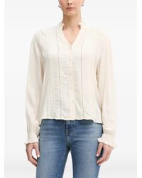 INTROPIA - Ruffled Button Blouse - Lyst