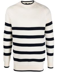 Emporio Armani - Sweatshirt aus geripptem Strick - Lyst