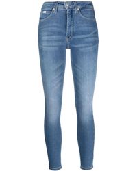 Calvin Klein - Mid-rise Cropped Jeans - Lyst