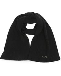 Off-White c/o Virgil Abloh - Ribbed Wool Scarf With Logo - Lyst