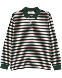 DUNST - Gestreept Poloshirt Met Lange Mouwen - Lyst