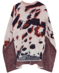 Stella McCartney - Appaloosa Pony Patterned-Jacquard Cape Jumper - Lyst